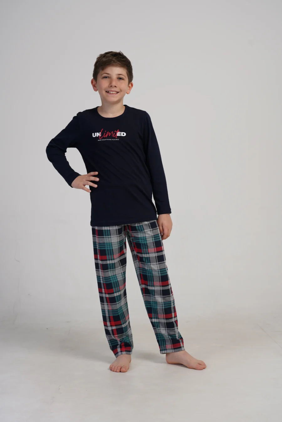 Piżama chłopięca Vienetta Unlimited Comfort, Granatowy, r. 134-164