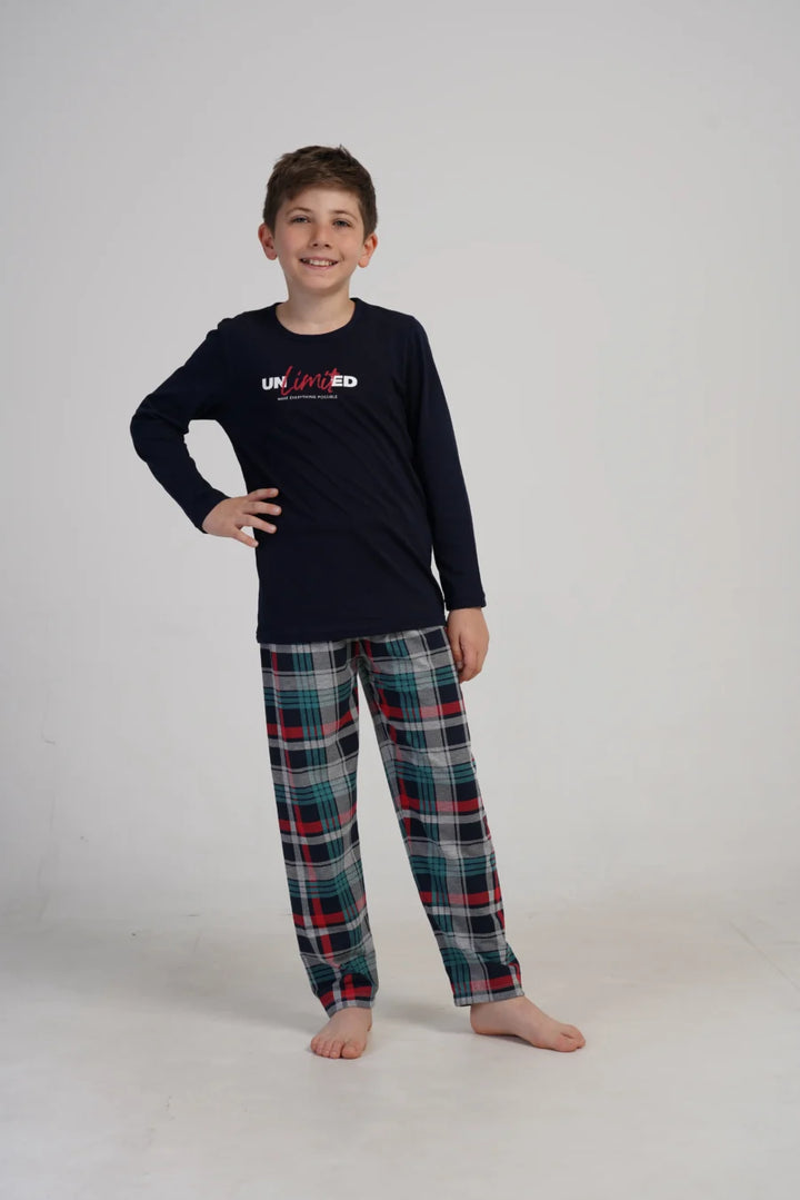 Piżama chłopięca Vienetta Unlimited Comfort, Granatowy, r. 134-164