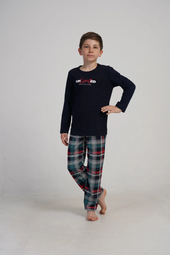 Piżama chłopięca Vienetta Unlimited Comfort, Granatowy, r. 134-164