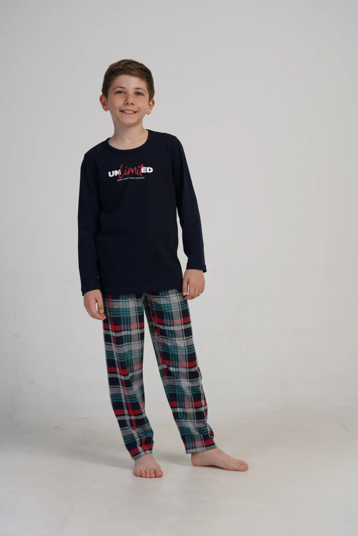 Piżama chłopięca Vienetta Unlimited Comfort, Granatowy, r. 134-164