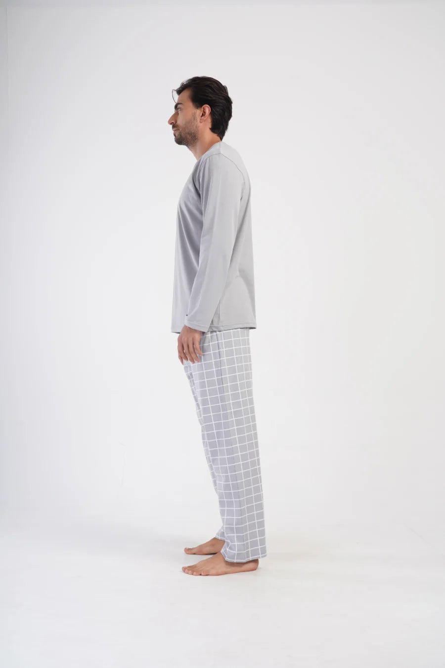 Piżama Męska Vienetta Creativity, Szary, r. 1XL-4XL