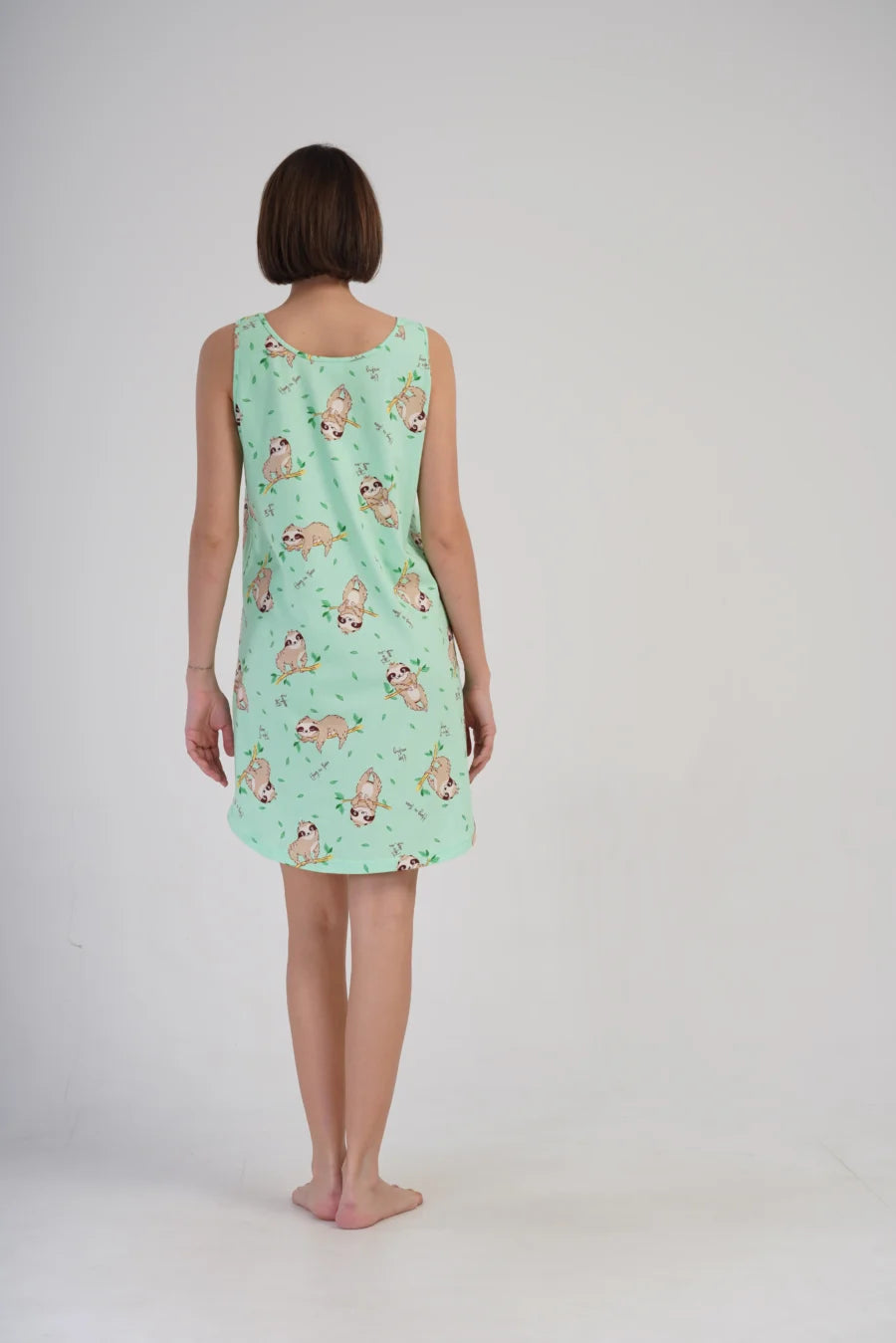 Koszula Nocna Vienetta Sloths sleep, Zielony, r. S-XL