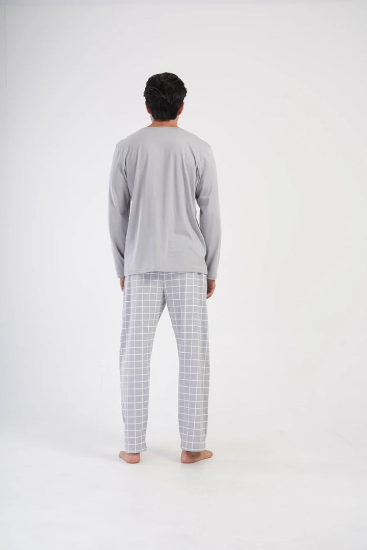 Piżama Męska Vienetta Creativity, Szary, r. 1XL-4XL