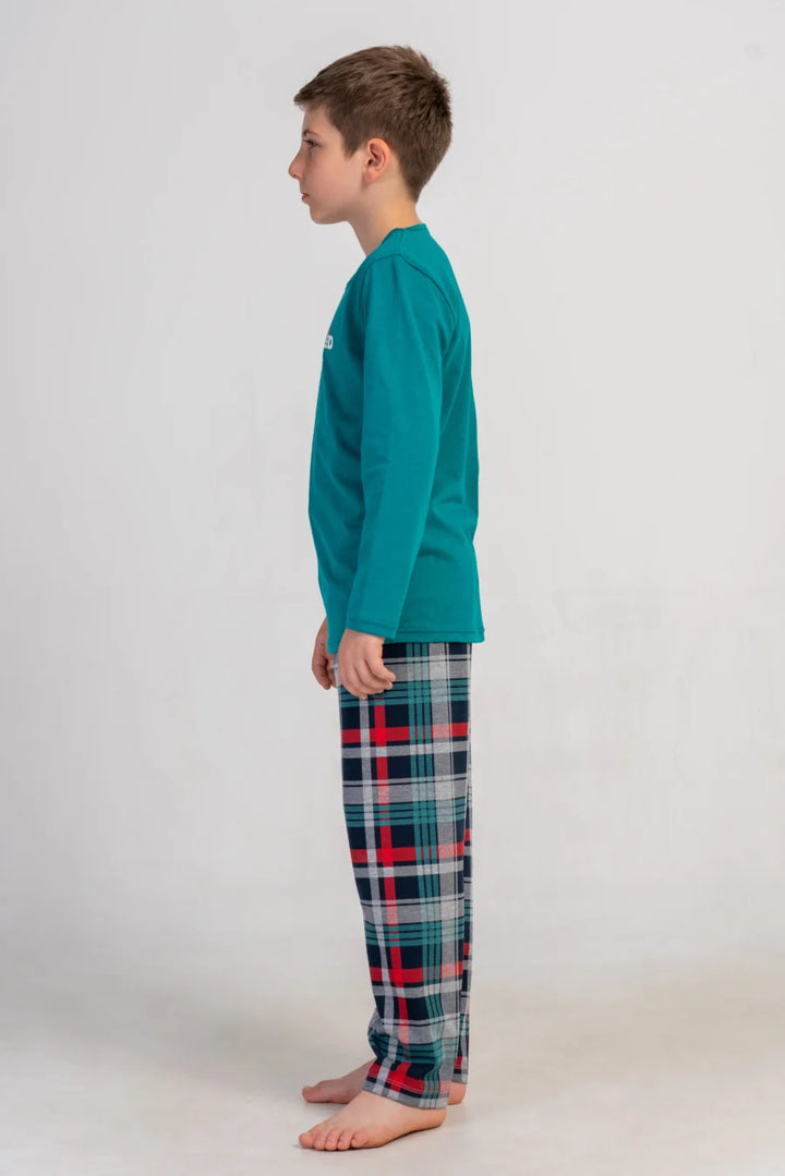 Piżama chłopięca Vienetta Unlimited Comfort, Zielony, r. 134-164