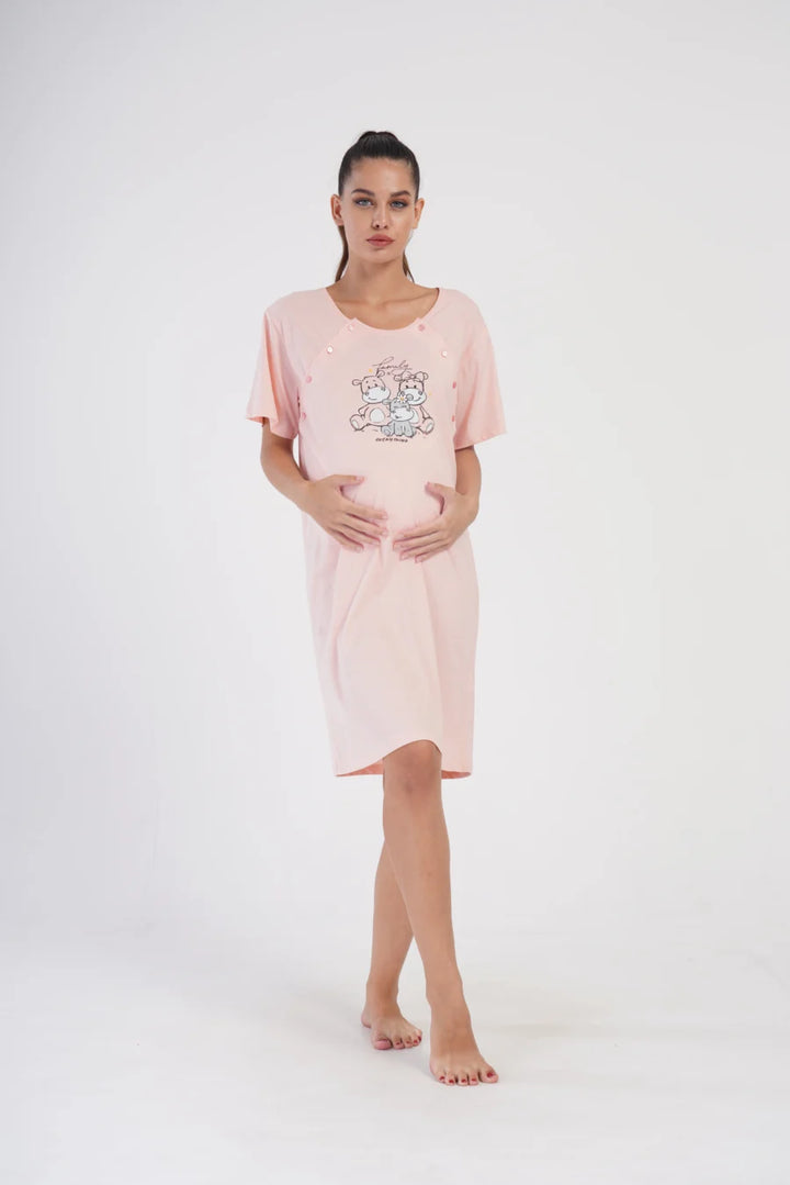 Koszula do Karmienia Vienetta Cute Family, Różowy, r. S-XL