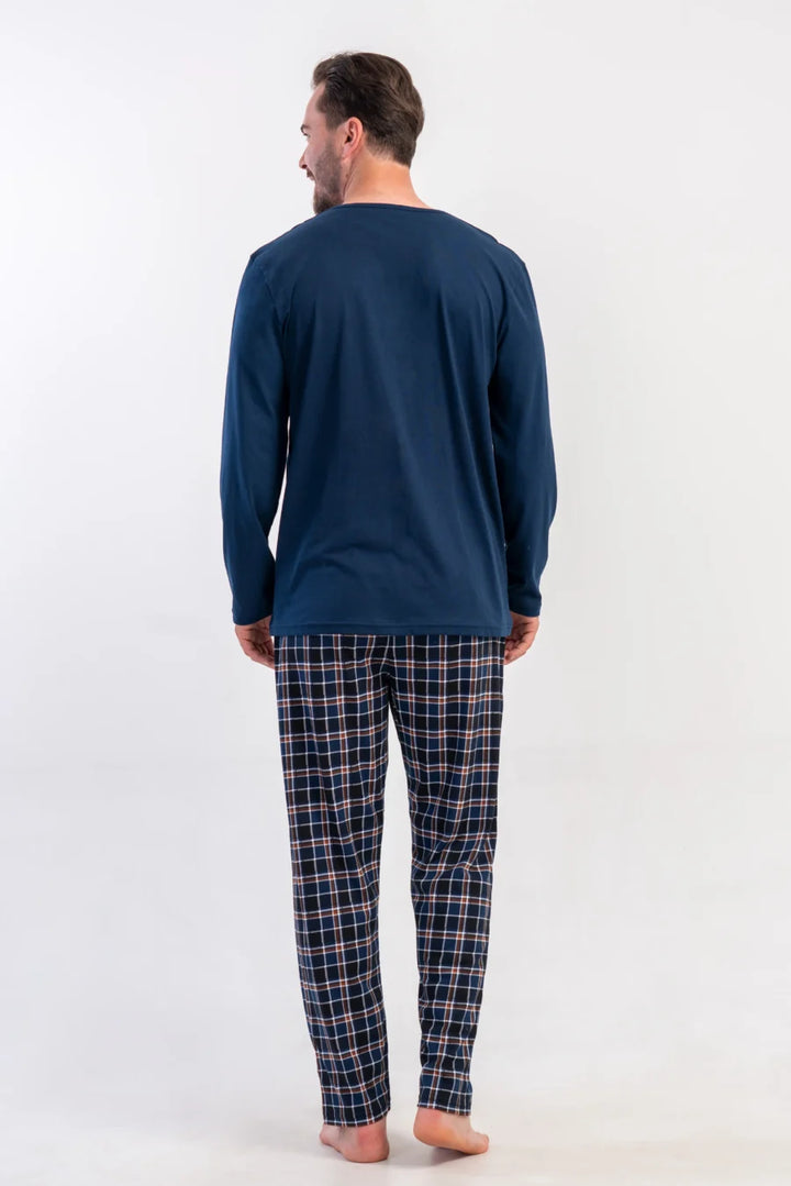 Piżama Męska Vienetta CAMP EXPEDITION, Granatowy, r. M-XXL