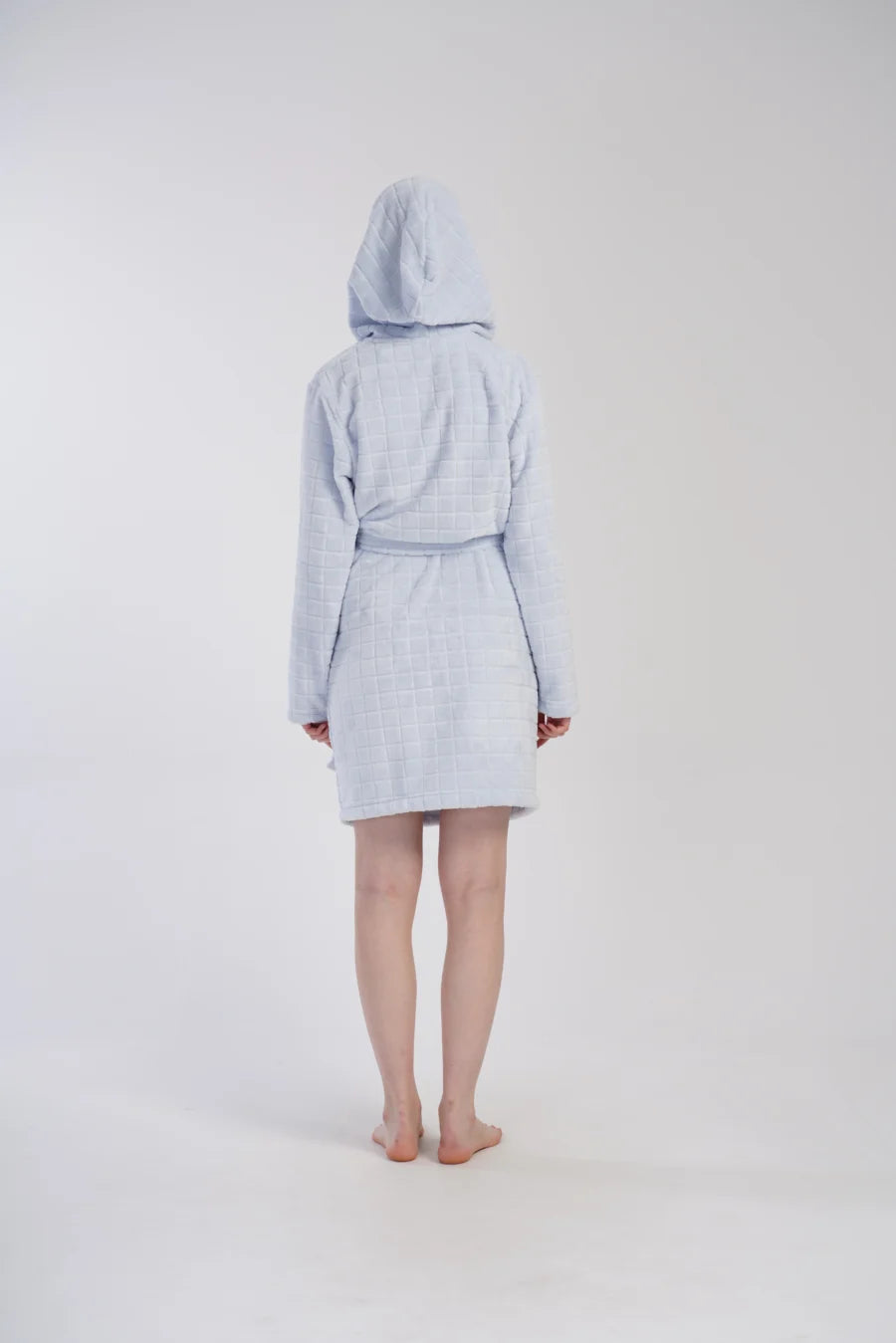 Szlafrok damski Vienetta Soft Blue, Błękitny, r. S-L