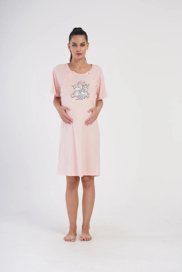 Koszula do Karmienia Vienetta Cute Family, Różowy, r. S-XL