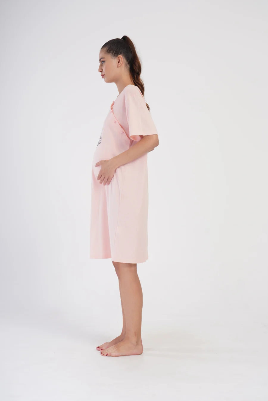 Koszula do Karmienia Vienetta Cute Family, Różowy, r. S-XL