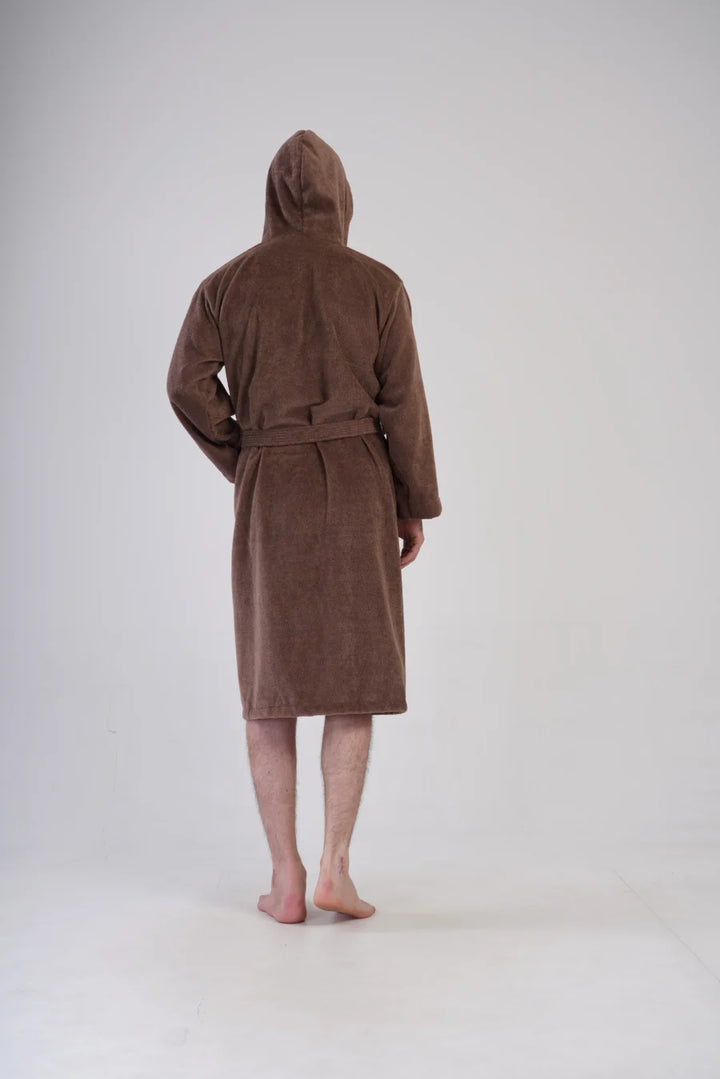 Szlafrok męski Vienetta Comfort Night, Brązowy, r. L-XXL