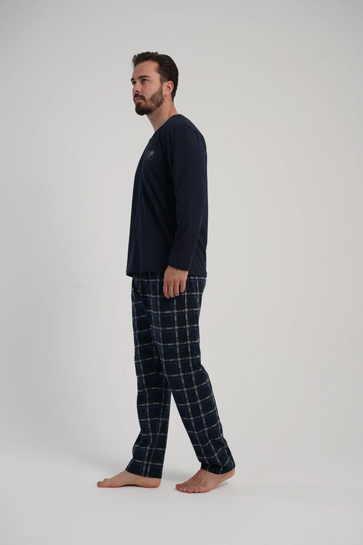 Piżama Męska Vienetta Classic Vibes, Granatowy, r. S-XL