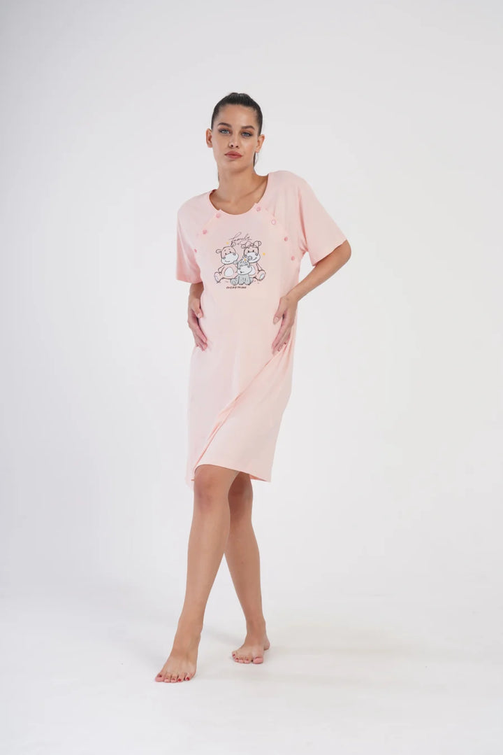 Koszula do Karmienia Vienetta Cute Family, Różowy, r. S-XL