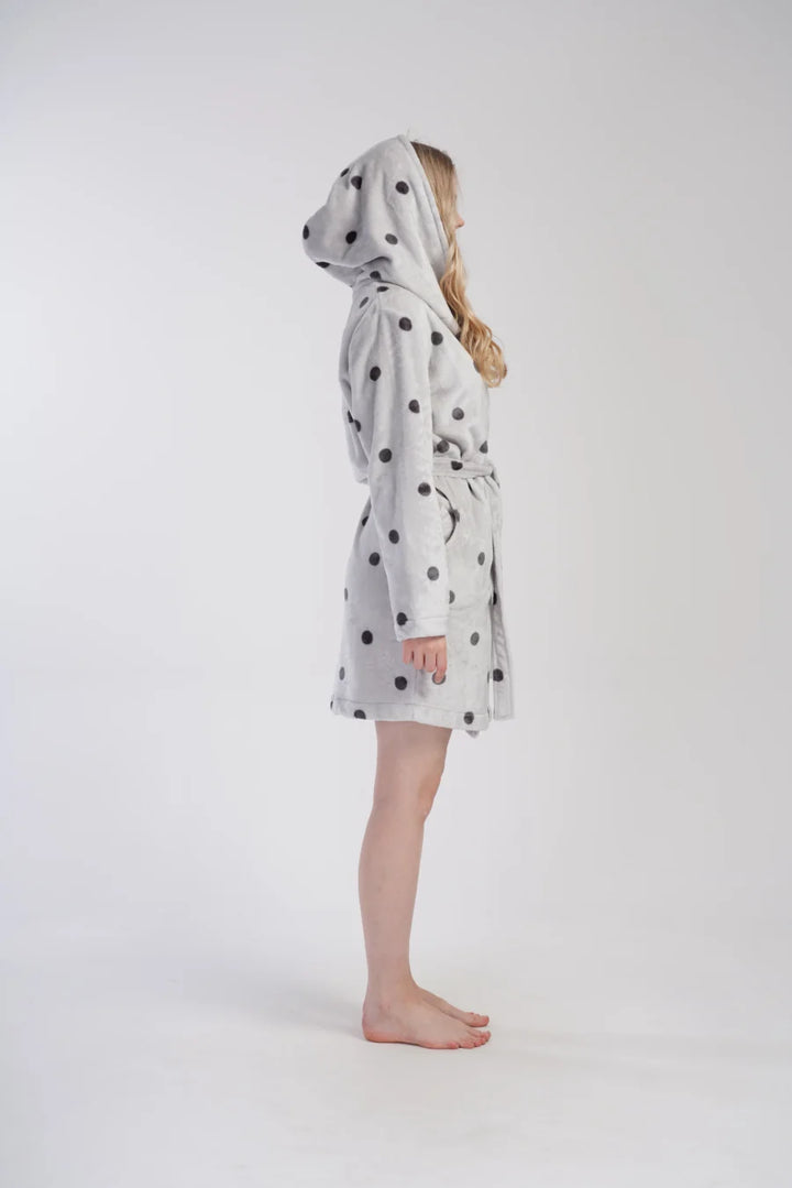 Szlafrok damski Vienetta Soft Grey, Szary, r. S-L