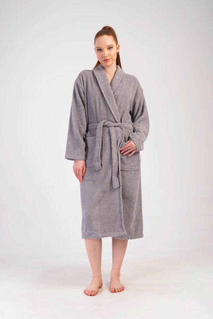 Szlafrok damski Vienetta Gray Night, Szary, r. M-XL