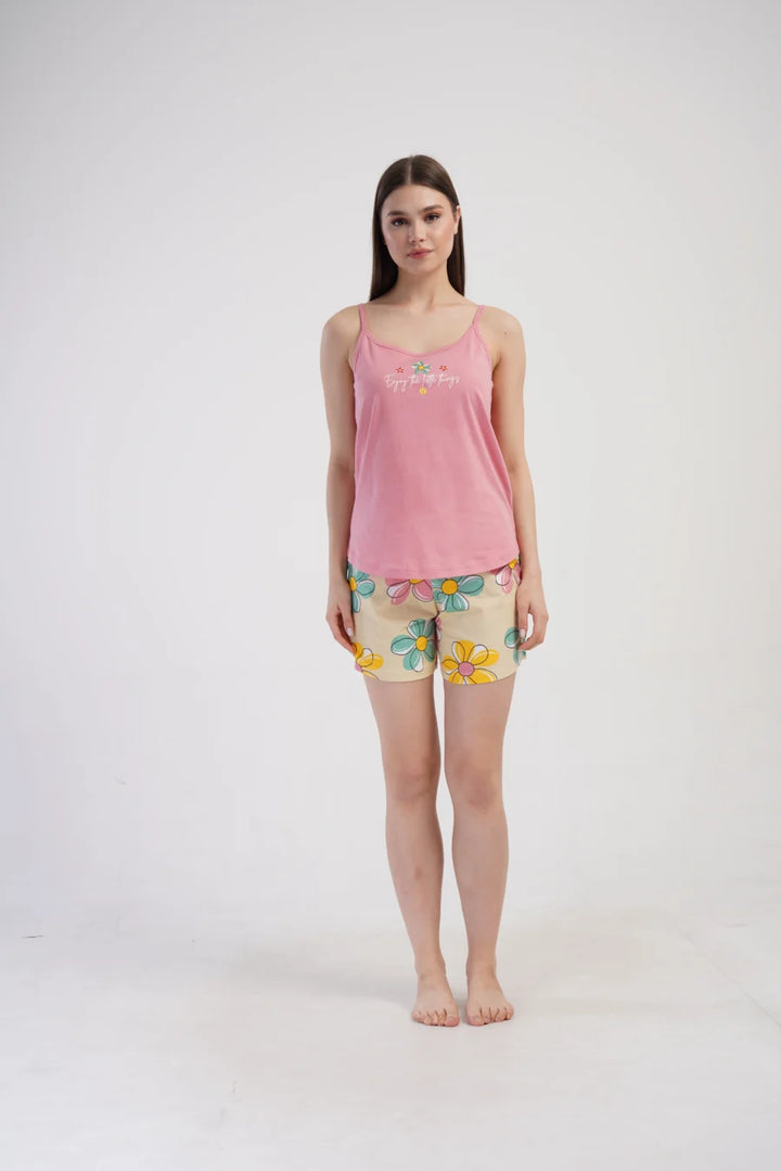 Piżama Damska Vienetta Little things, Różowy, S -XL