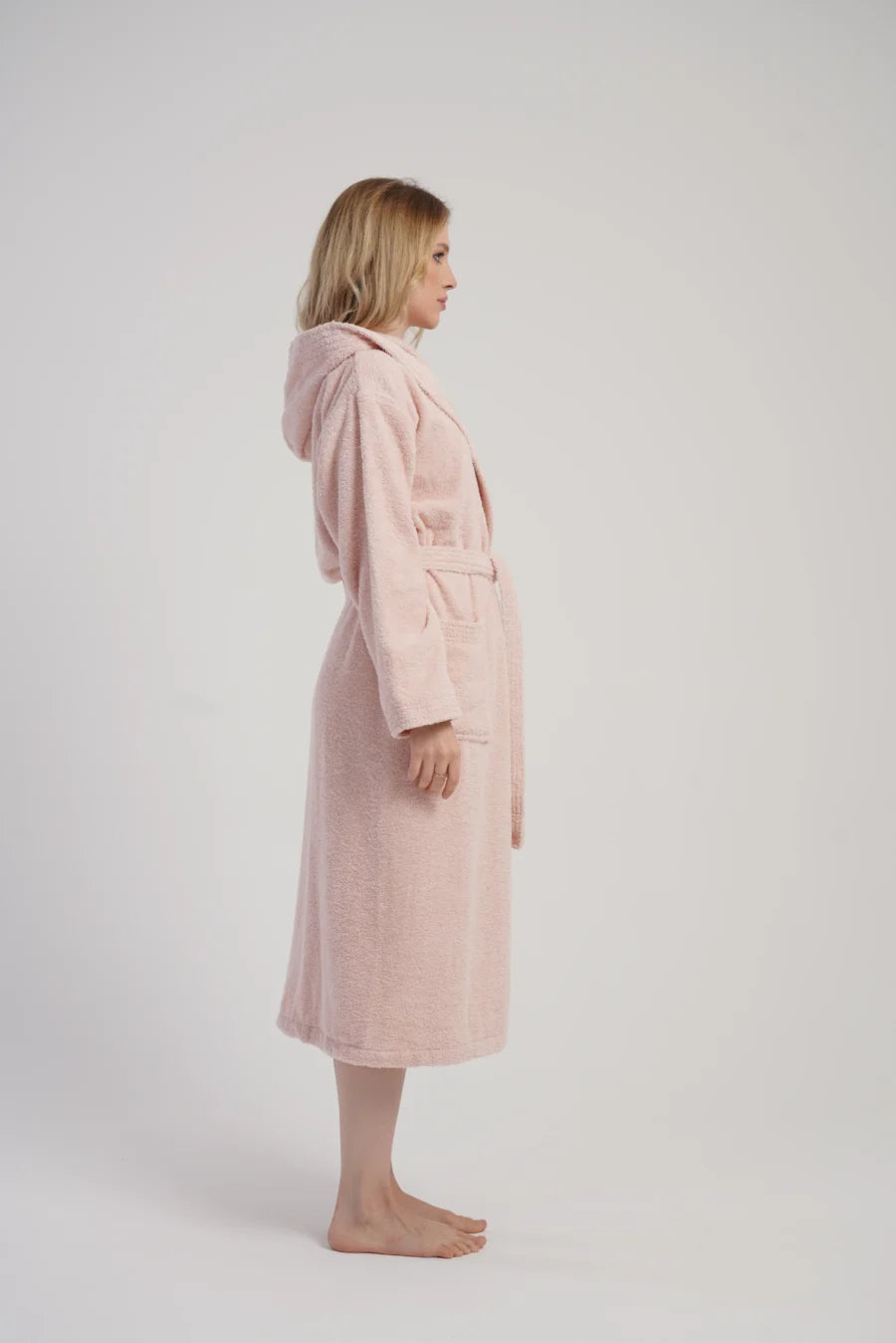 Szlafrok damski Vienetta Cozy Frotte, Różowy, r. M-XXL