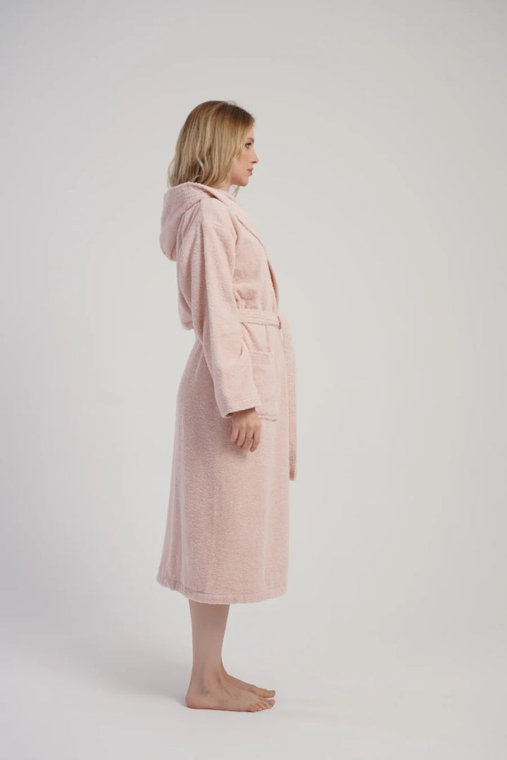 Szlafrok damski Vienetta Cozy Frotte, Różowy, r. M-XXL