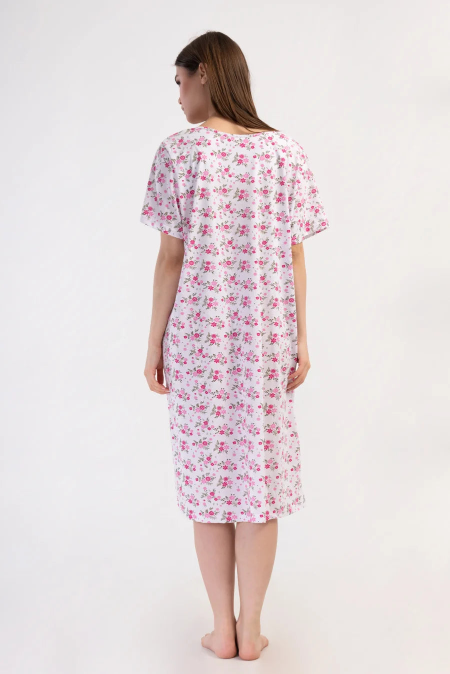 Koszula Nocna Vienetta Flolar Garden, Biały, r. 1XL - 4XL