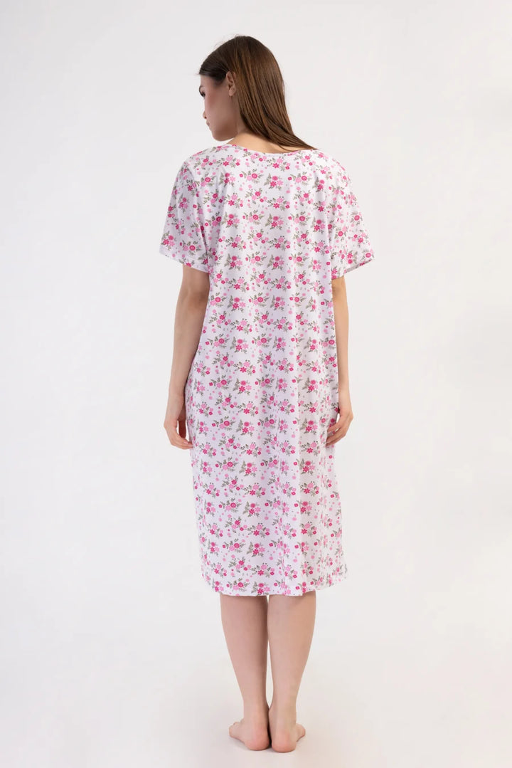 Koszula Nocna Vienetta Flolar Garden, Biały, r. 1XL - 4XL