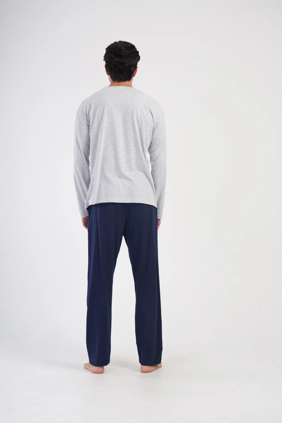 Piżama Męska Vienetta Lucky, Szary, r. 1XL-4XL