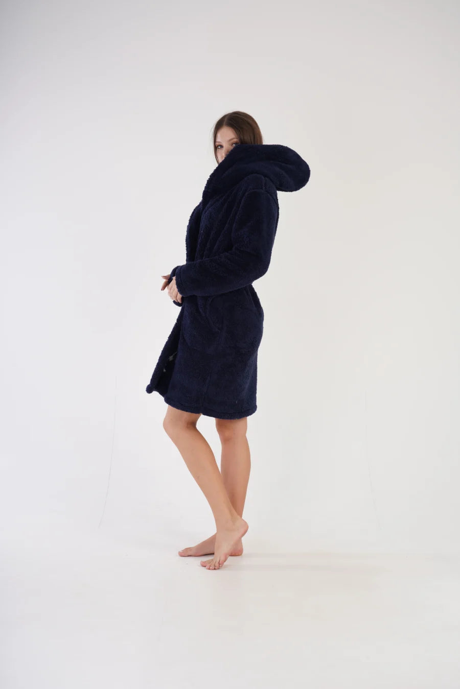 Szlafrok damski Vienetta Cloudy dream, Szary, r. S-L