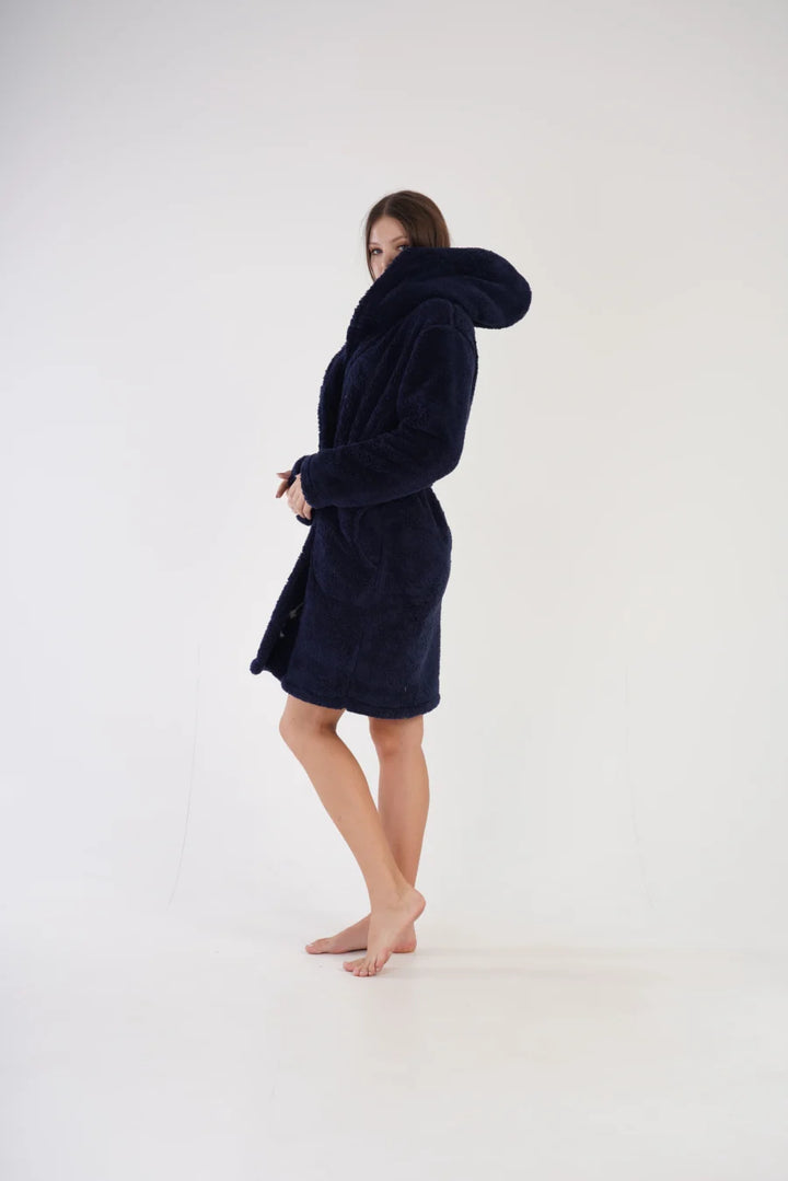 Szlafrok damski Vienetta Cloudy dream, Szary, r. S-L