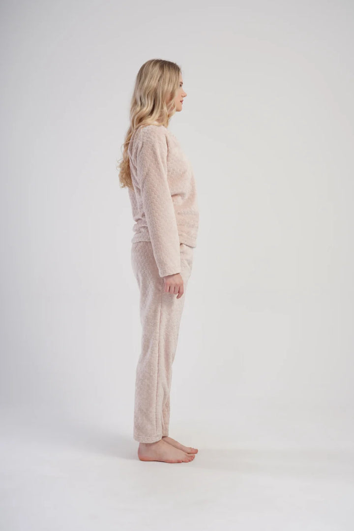 Piżama Damska Softowa Vienetta Soft Hexa, Różowy, r. S-XL