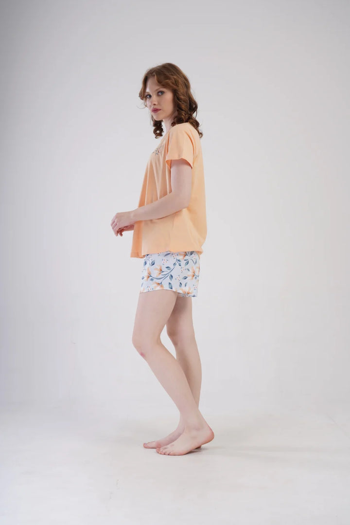 Piżama Damska Vienetta All you need is love, Pomarańczowy, r. 1XL-4XL