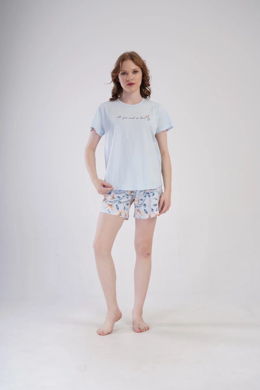 Piżama Damska Vienetta All you need is love, Niebieski, r. 1XL-4XL