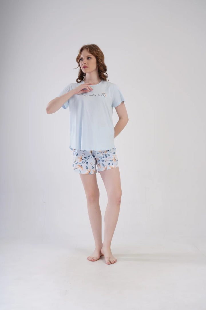 Piżama Damska Vienetta All you need is love, Niebieski, r. 1XL-4XL