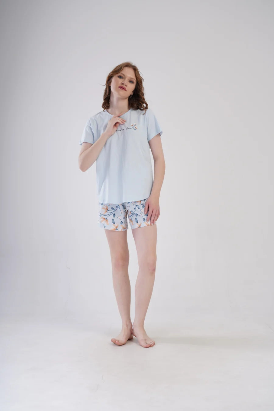 Piżama Damska Vienetta All you need is love, Niebieski, r. 1XL-4XL