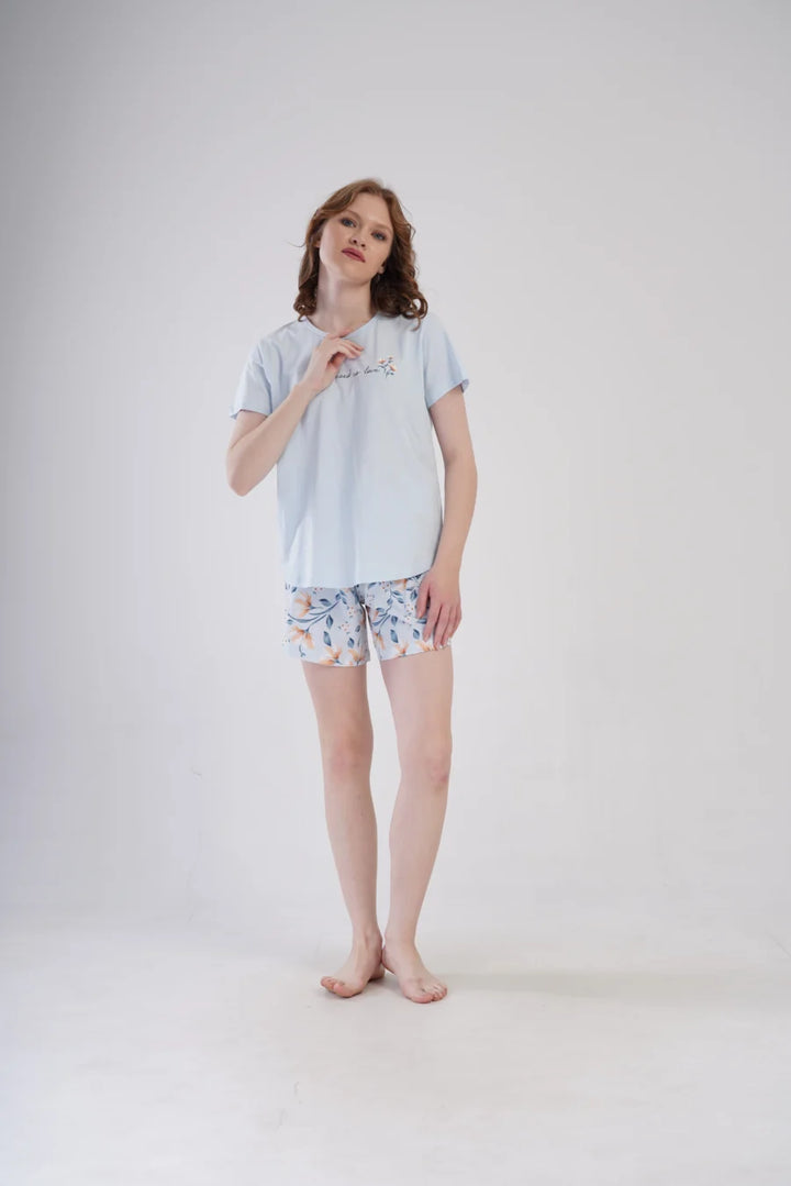 Piżama Damska Vienetta All you need is love, Niebieski, r. 1XL-4XL