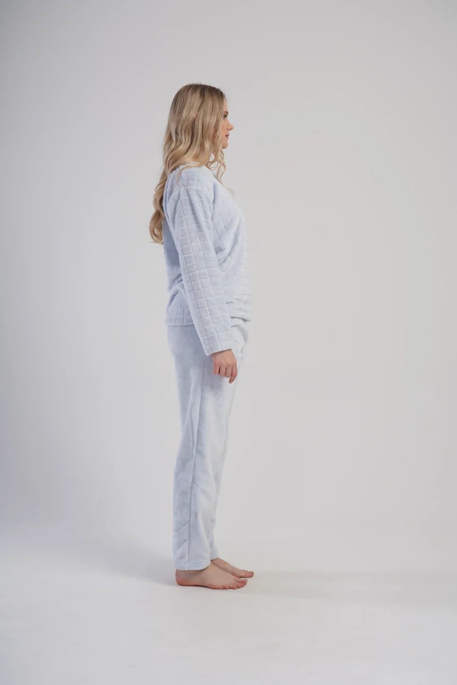 Piżama Damska Softowa Vienetta Blue Luxury, Błękitna, r. S-XL