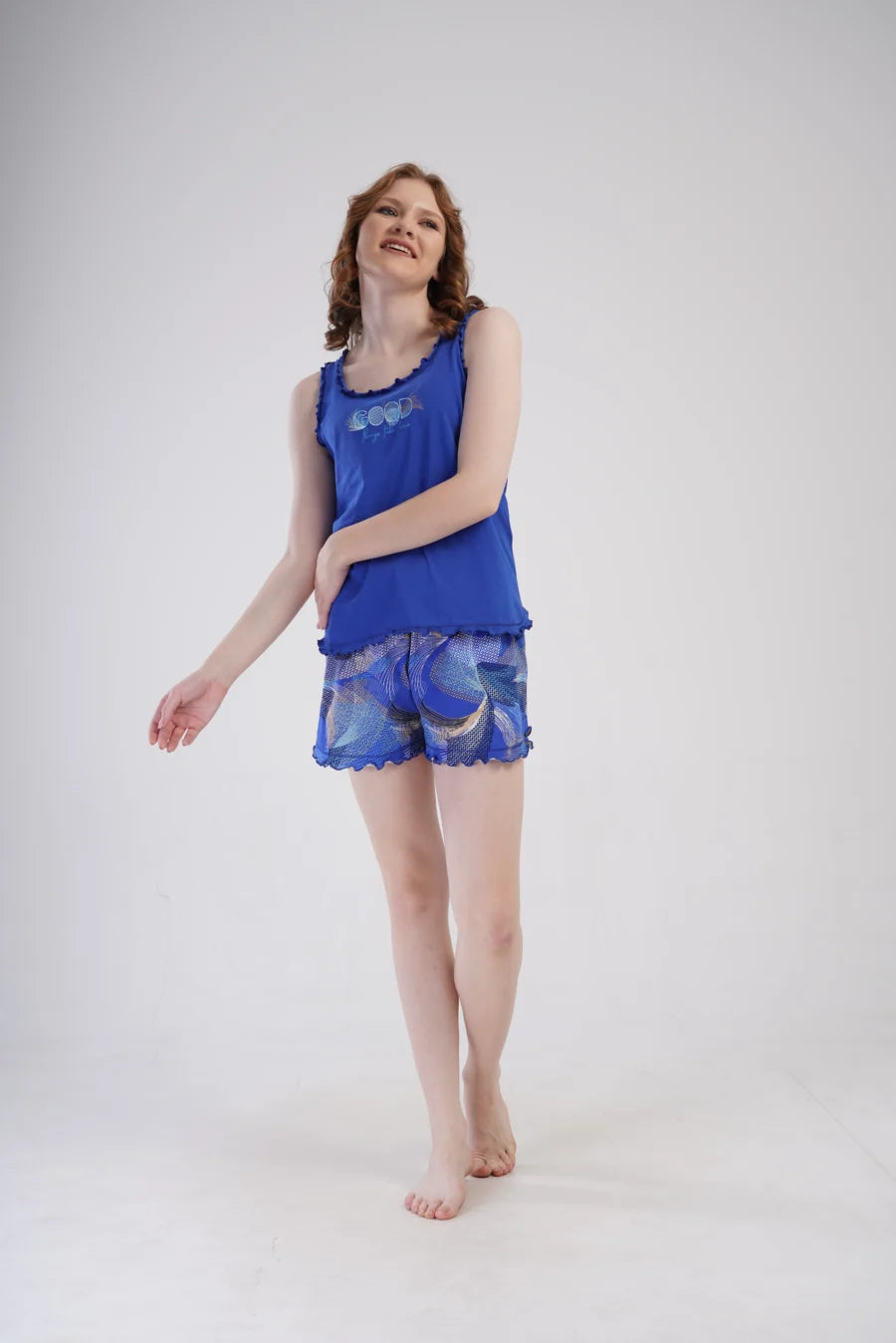 Piżama Damska Vienetta Good, Granatowy, S -XL