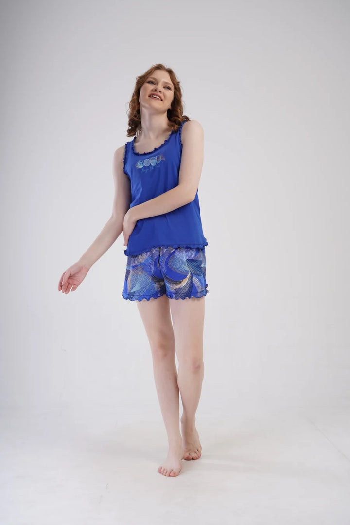 Piżama Damska Vienetta Good, Granatowy, S -XL