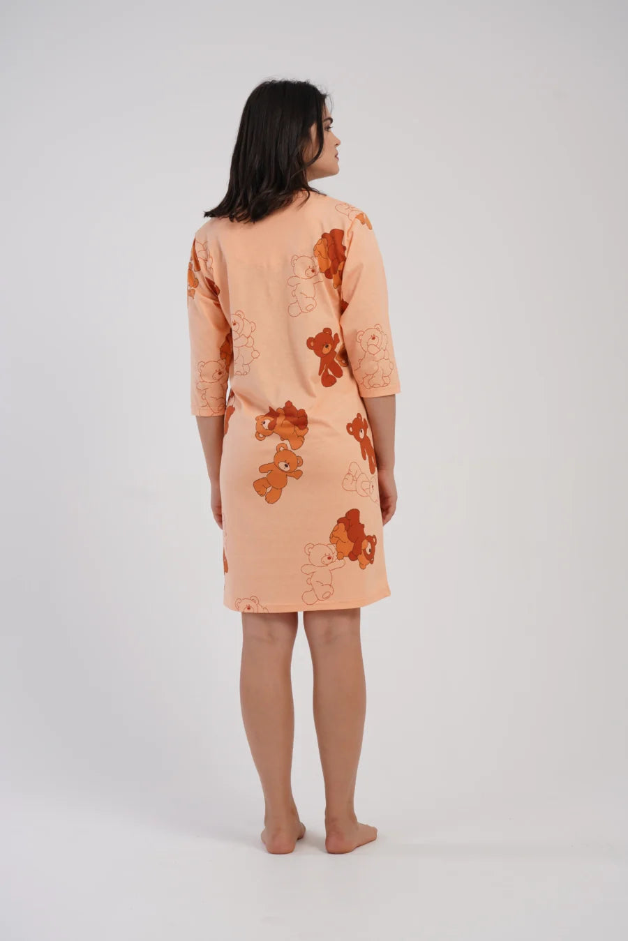 Koszula do Karmienia Vienetta Bear Charm, Brzoskwiniowy , r. S-XL