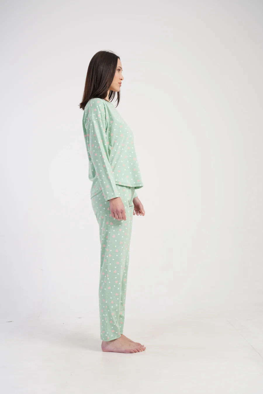 Piżama Damska Vienetta Green Blossom, Zielony, r. S-XL