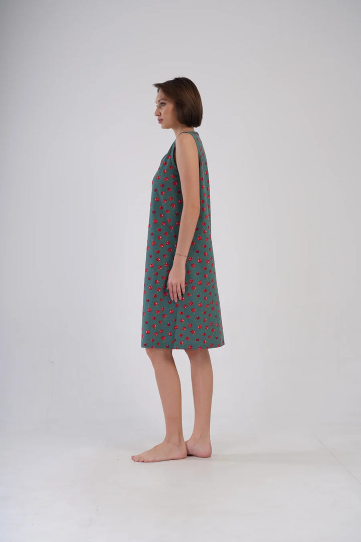 Szlafrok damski Vienetta Zip Robe, Zielony, r. M-XXL