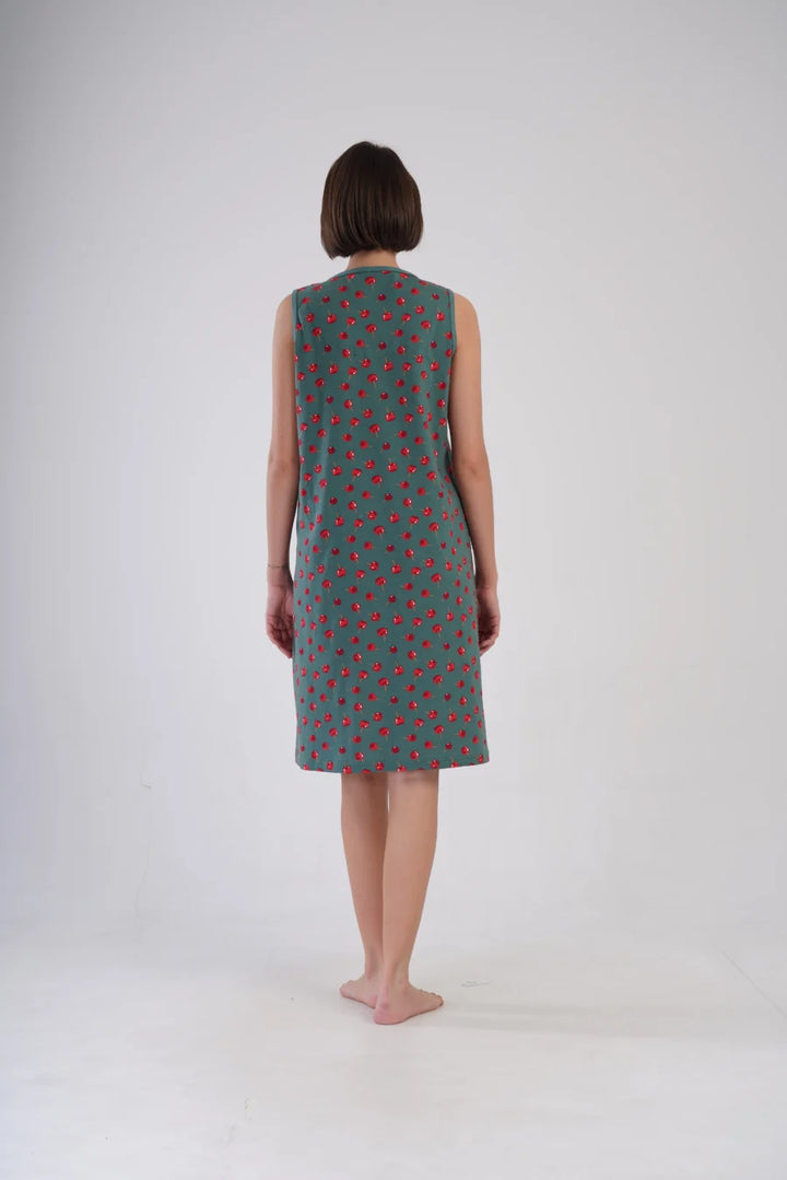 Szlafrok damski Vienetta Zip Robe, Zielony, r. M-XXL