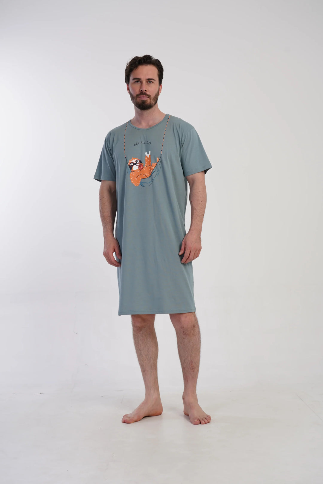 Koszula męska Vienetta Lazy Comfort, Zielony, r. L-XXXL