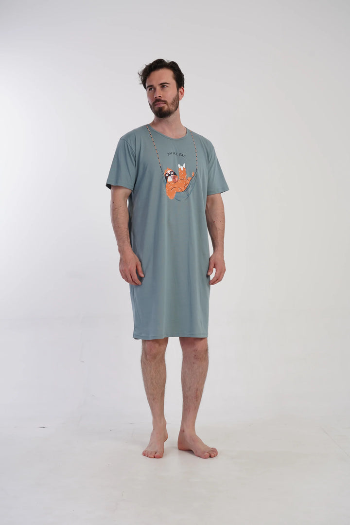 Koszula męska Vienetta Lazy Comfort, Zielony, r. L-XXXL