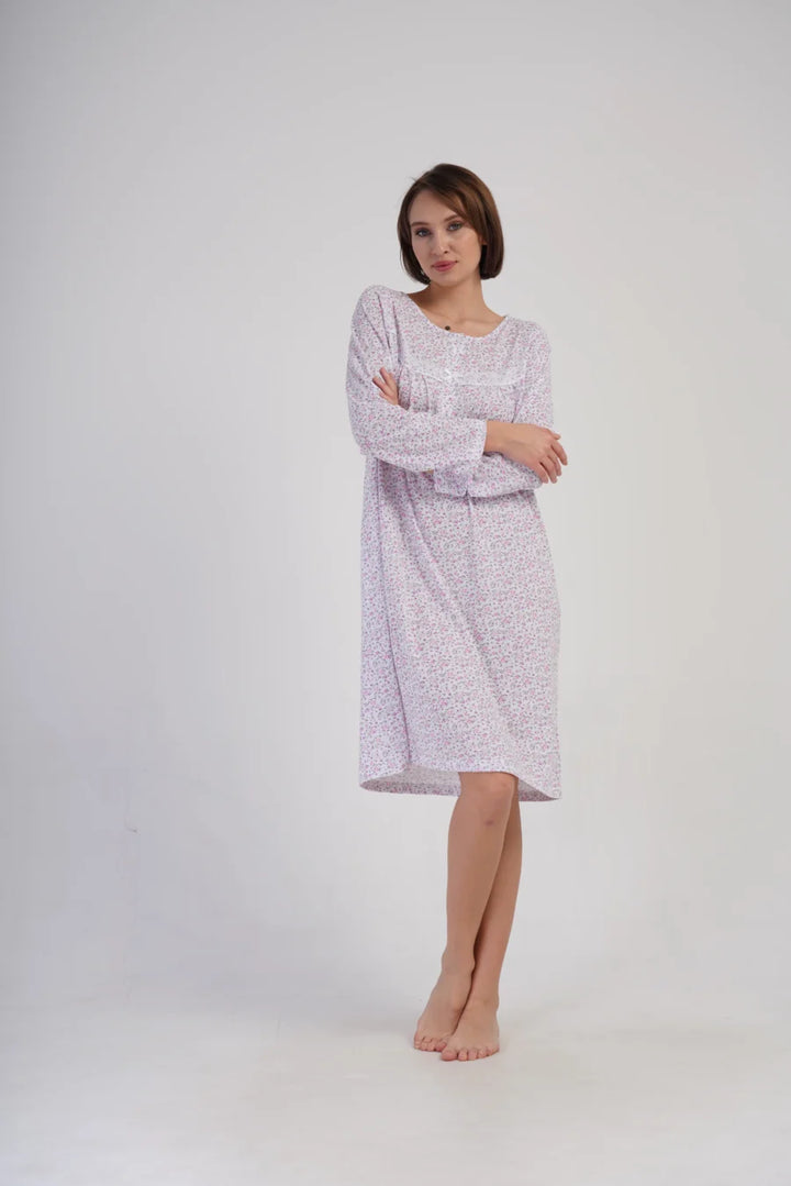 Koszula Nocna Damska Vienetta Blue Night, Niebieski, r. M - XXL