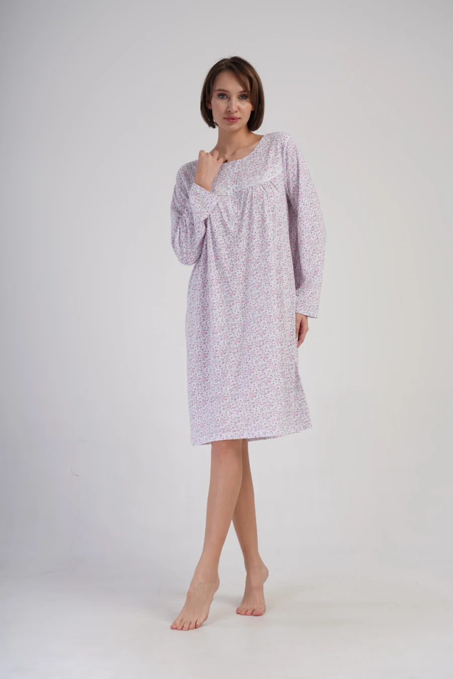 Koszula Nocna Damska Vienetta Blue Night, Niebieski, r. M - XXL