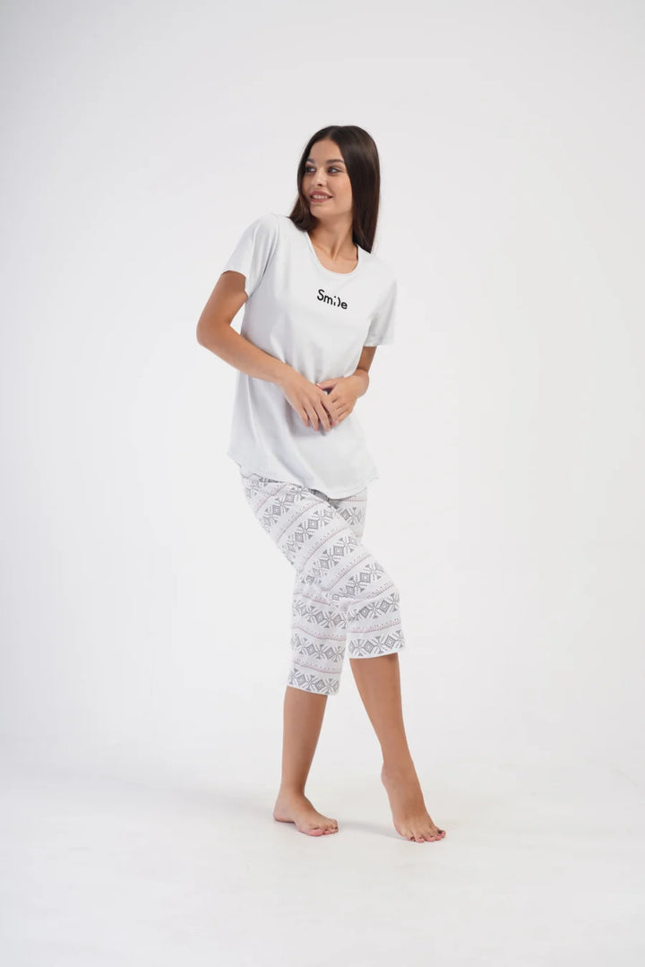 Piżama Damska Vienetta SM;)E, Szary, r. L-XXL