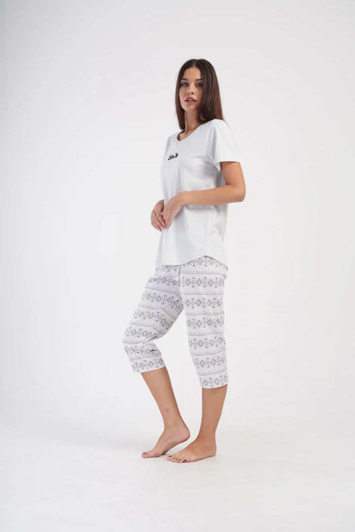 Piżama Damska Vienetta SM;)E, Szary, r. L-XXL