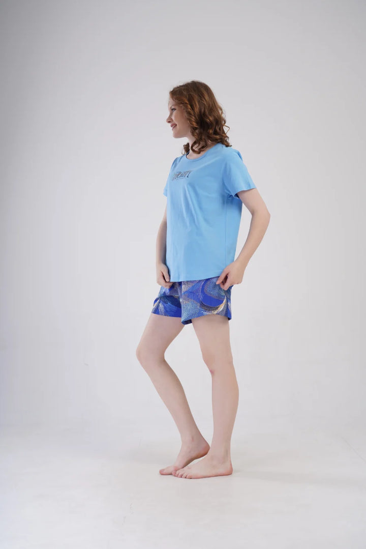 Piżama Damska Vienetta Pretty, Niebieski, r. 1XL-4XL