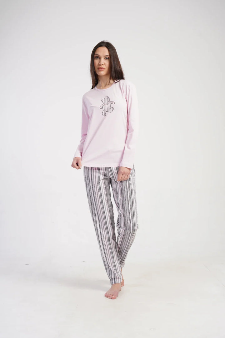 Piżama Damska Vienetta Sweet Bear, Różowy, r. S-XL