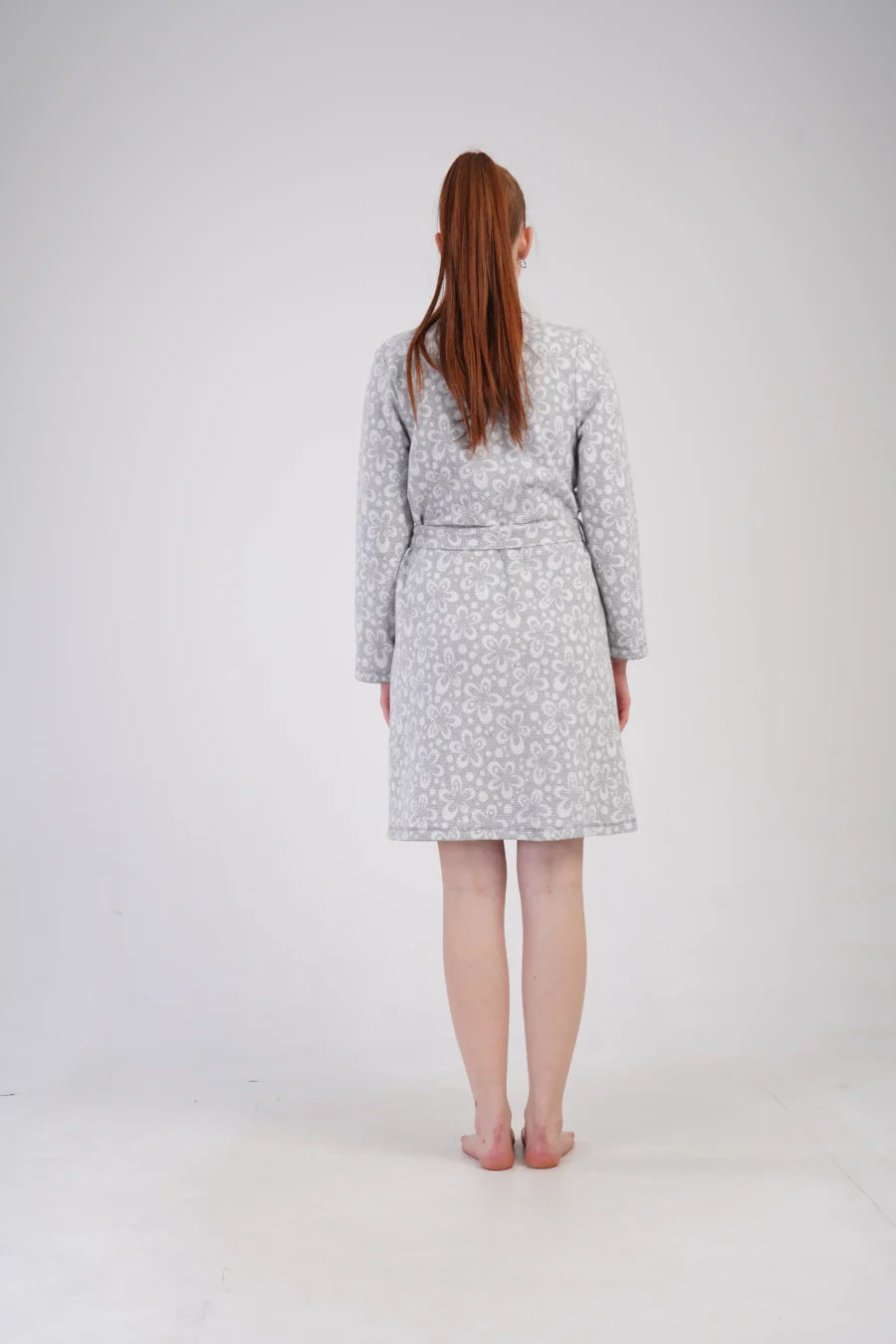 Szlafrok damski Vienetta Grey Vibes, Szary, r. 1XL-4XL