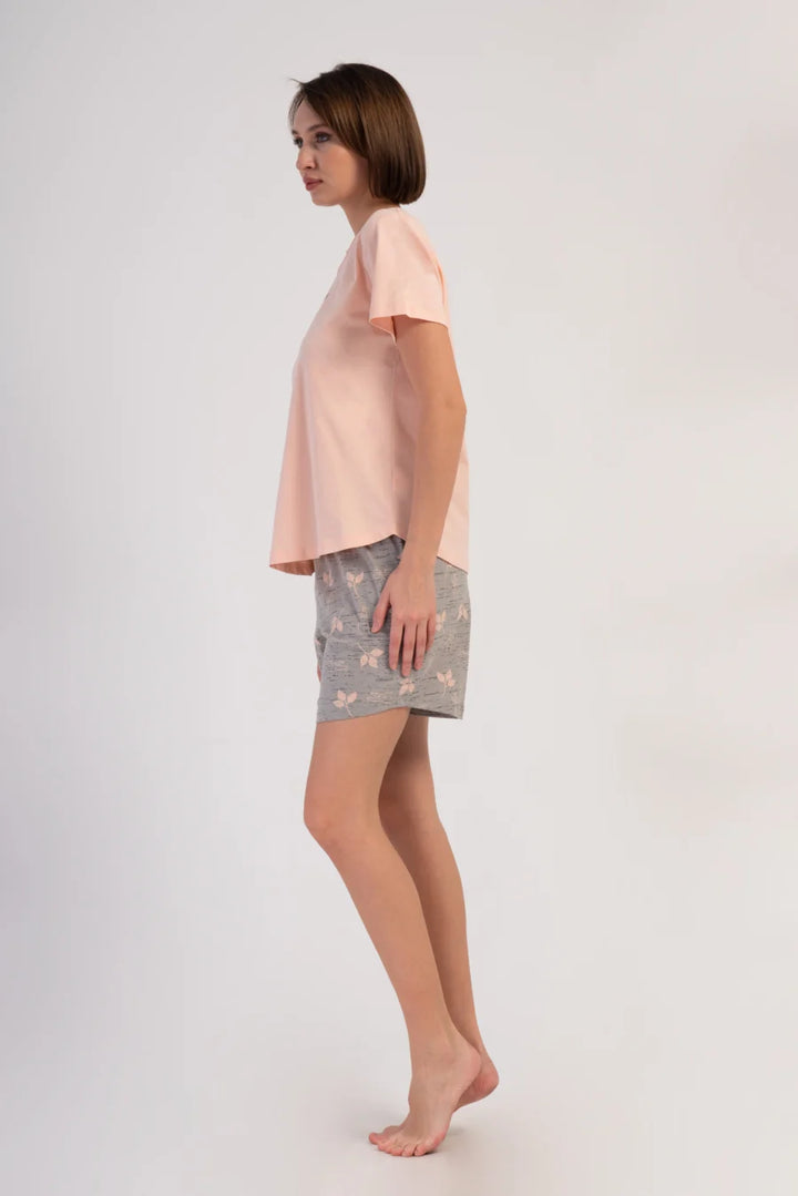 Piżama Damska Vienetta Magical Flowers, Różowy, r. 1XL-4XL