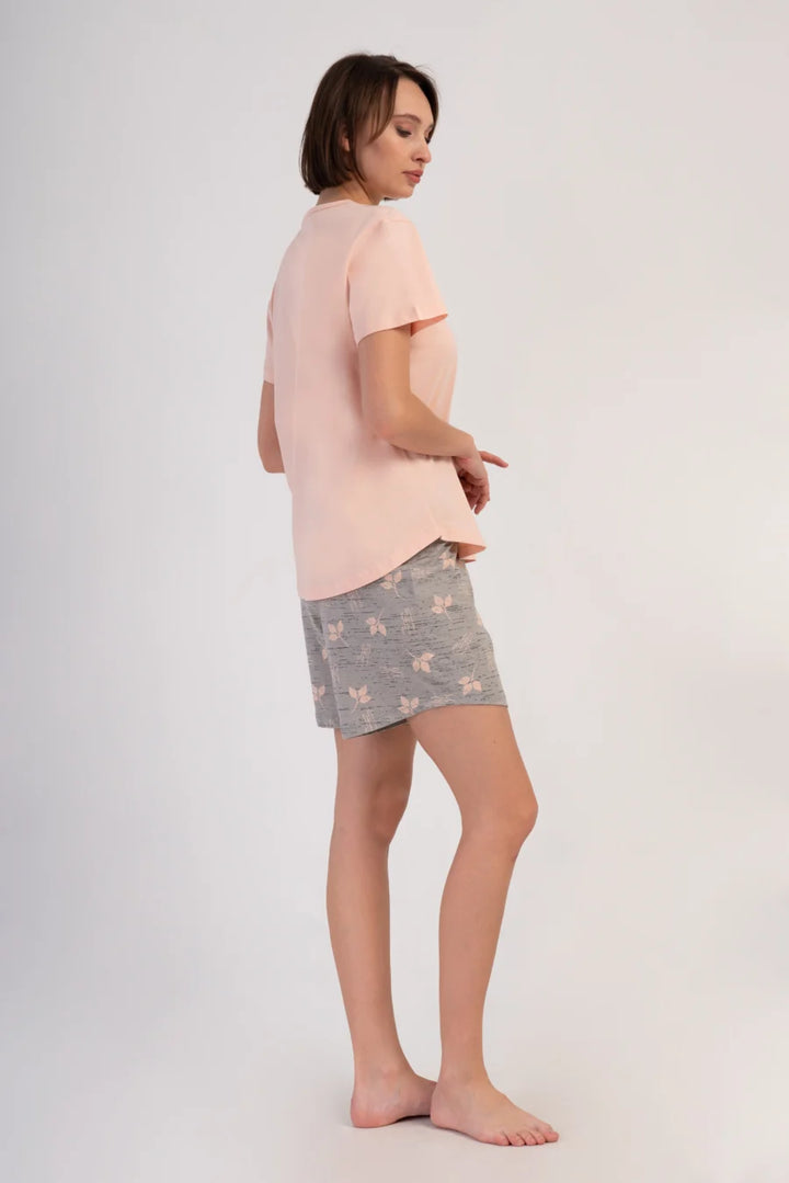 Piżama Damska Vienetta Magical Flowers, Różowy, r. 1XL-4XL